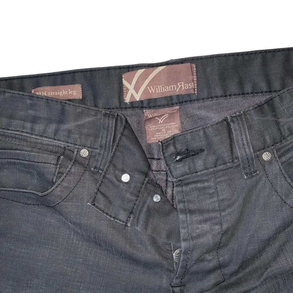 William Rast Gray Jeans Ren Straight Low Rise Stretch Size 34 Designer Denim - Picture 8 of 10